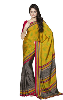 

Suvastram Printed Fashion Crepe Saree(Multicolor)
