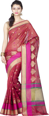 

Chandrakala Printed Banarasi Silk Saree(Red