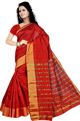 

Indian Wear Online Printed Fashion Art Silk Saree(Red)