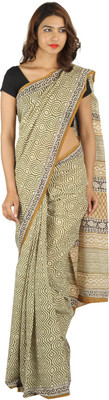 

Khatri Creations Printed Daily Wear Handloom Cotton Saree(Green)