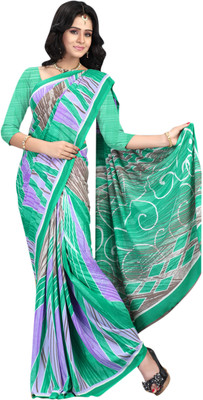 

Saara Geometric Print Daily Wear Georgette Saree(Orange)