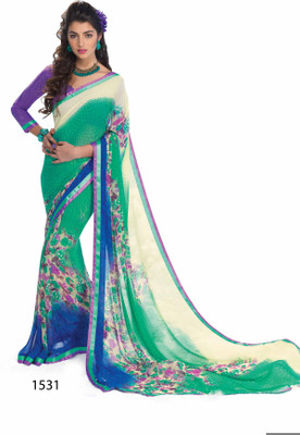 

Ridham Sarees Printed Fashion Handloom Georgette Saree(Multicolor)