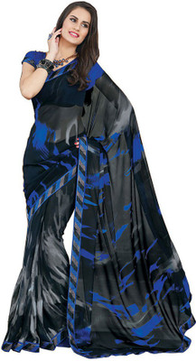

Indian Wear Online Printed Fashion Pure Chiffon Saree(Multicolor), Multicolor552