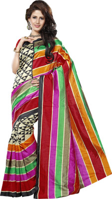 

Jiya Self Design, Printed Fashion Art Silk Saree(Multicolor)