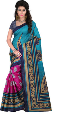 

Anushree Saree Printed Fashion Dupion Silk Saree(Multicolor)