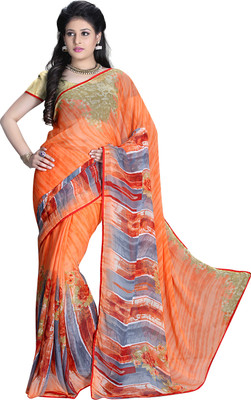 

Khushali Self Design, Printed Fashion Georgette Saree(Multicolor)