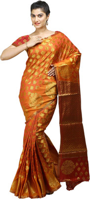 

Mimosa Woven Kanjivaram Art Silk Saree(Gold)