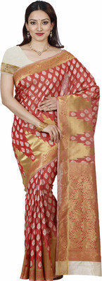 MIMOSA Woven Kanjivaram Art Silk Saree(Maroon)