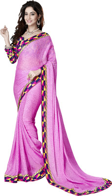 

Khoobee Self Design Fashion Chiffon Saree(Pink)