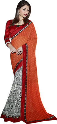 

Saara Printed Fashion Georgette Saree(Orange)