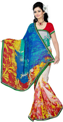 

Gaurangi Creations Printed Fashion Georgette Saree(Multicolor)