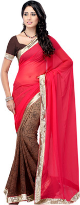 

Suvastram Floral Print Fashion Georgette Saree(Multicolor)
