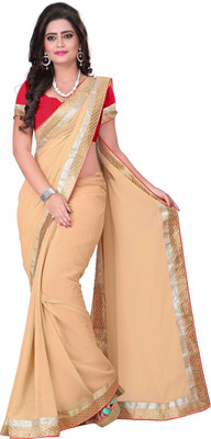 

Omkarcreation Solid Bollywood Chiffon Saree(Multicolor)