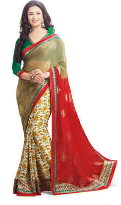 

Ridham Sarees Printed Bollywood Handloom Georgette Saree(Multicolor)