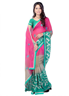 

Suvastram Embroidered Fashion Chiffon Saree(Multicolor)