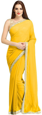 

Stylezone Self Design Fashion Chiffon Saree(Yellow)