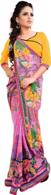 

Jiya Self Design, Printed Fashion Georgette Saree(Pink, Multicolor, Yellow), Multicolor;pink;yellow