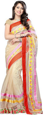 

Party Wear Dresses Printed Fashion Net Saree(Multicolor), Multicolor568