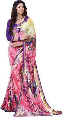 

Lovelylook Printed Fashion Georgette Saree(Multicolor), Peach