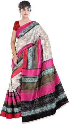 

Khoobee Self Design, Printed Fashion Art Silk Saree(Multicolor)
