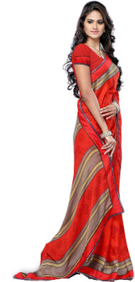 

Hi-Choice Printed Fashion Satin Saree(Red)