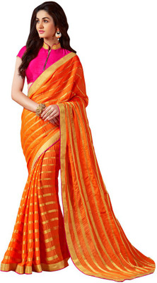 

Parisha Embroidered Fashion Viscose Saree(Orange)