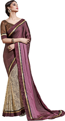 

Jiya Self Design Fashion Chiffon Saree(Beige, Purple, Brown, Multicolor), Beige;brown;multicolor;purple