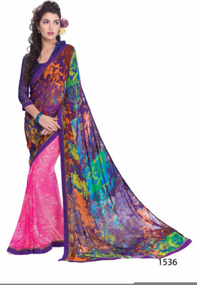 

Ridham Sarees Printed Fashion Handloom Georgette Saree(Multicolor)