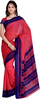 

Goodfeel Printed Fashion Georgette Saree(Pink)