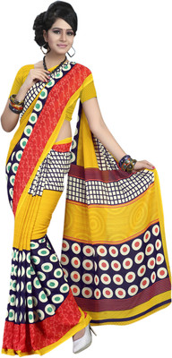 

Saara Polka Print Daily Wear Georgette Saree(Red, Blue)