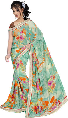 

Khoobee Printed Fashion Georgette Saree(Multicolor)