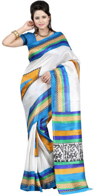 

Softdeal Printed Bhagalpuri Printed Silk Saree(Blue, Yellow)