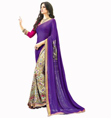 

Vishal Self Design Bollywood Georgette Saree(Blue, Multicolor)