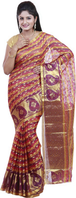 

Mimosa Woven Kanjivaram Art Silk Saree(Maroon)