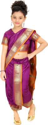 

Bhartiya Paridhan Self Design Paithani Art Silk Saree(Magenta, Majenta