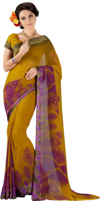 

Khoobee Self Design, Printed Fashion Crepe Saree(Yellow, Multicolor), Multicolor;yellow