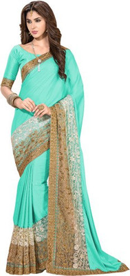 

Saara Embroidered Fashion Georgette Saree(Green), Sea green