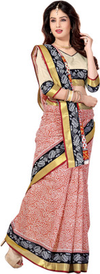 

Aarti Apparels Printed Gadwal Cotton Saree(Red)
