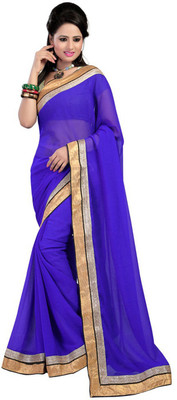 

Radhecreation Self Design Bollywood Handloom Georgette Saree(Blue)
