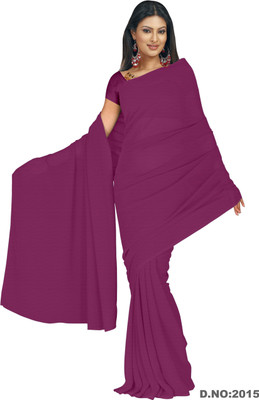 

Vardan Prints Plain Bollywood Chiffon Saree(Purple)