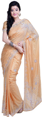 

Ambition Embellished Fashion Silk Saree(Beige)