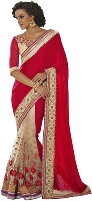 

Desi Butik Self Design Fashion Chiffon Saree(Pink)