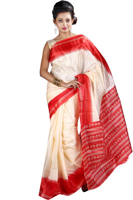 Anushree Saree Printed Fashion Silk Saree(Multicolor), Red