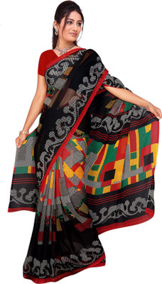 

Khoobee Printed Fashion Georgette Saree(Multicolor)