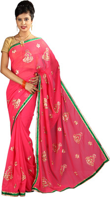 

Anushree Saree Self Design Fashion Chanderi Saree(Multicolor), Green;red
