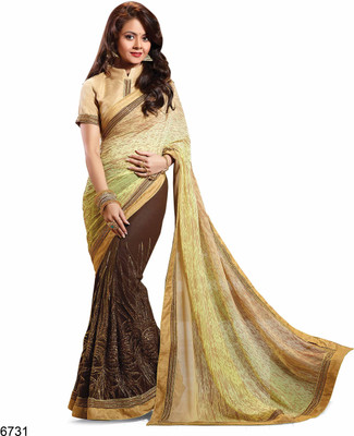 

Ridham Sarees Embroidered Fashion Georgette Saree(Multicolor)