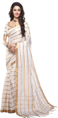 

Sunaina Striped Fashion Cotton Saree(Multicolor)