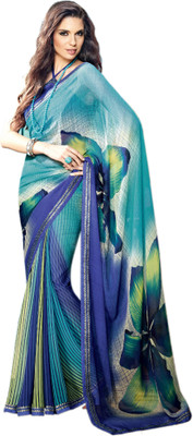 

Vishal Printed Fashion Georgette Saree(Blue)