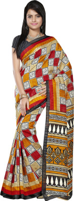 

Khoobee Self Design, Printed Fashion Art Silk Saree(Multicolor)