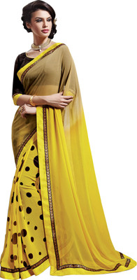

Parisha Printed Fashion Chiffon Saree(Beige, Yellow)